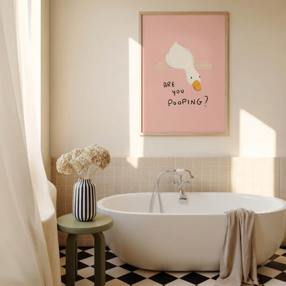 Are You Pooping Duck Bathroom Print