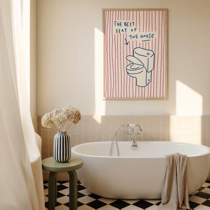 Best Seat of the House Bathroom Print