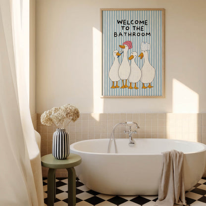 Welcome to the Bathroom Duck Print