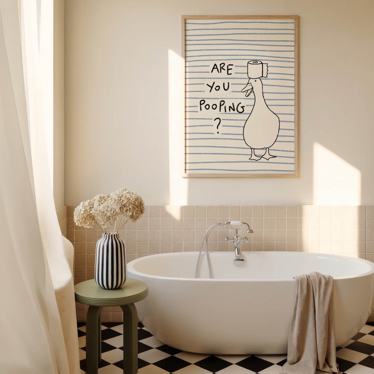 Are You Pooping Goose Bathroom Print