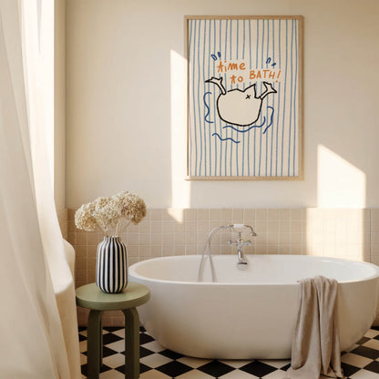 Time to Bath Duck Print
