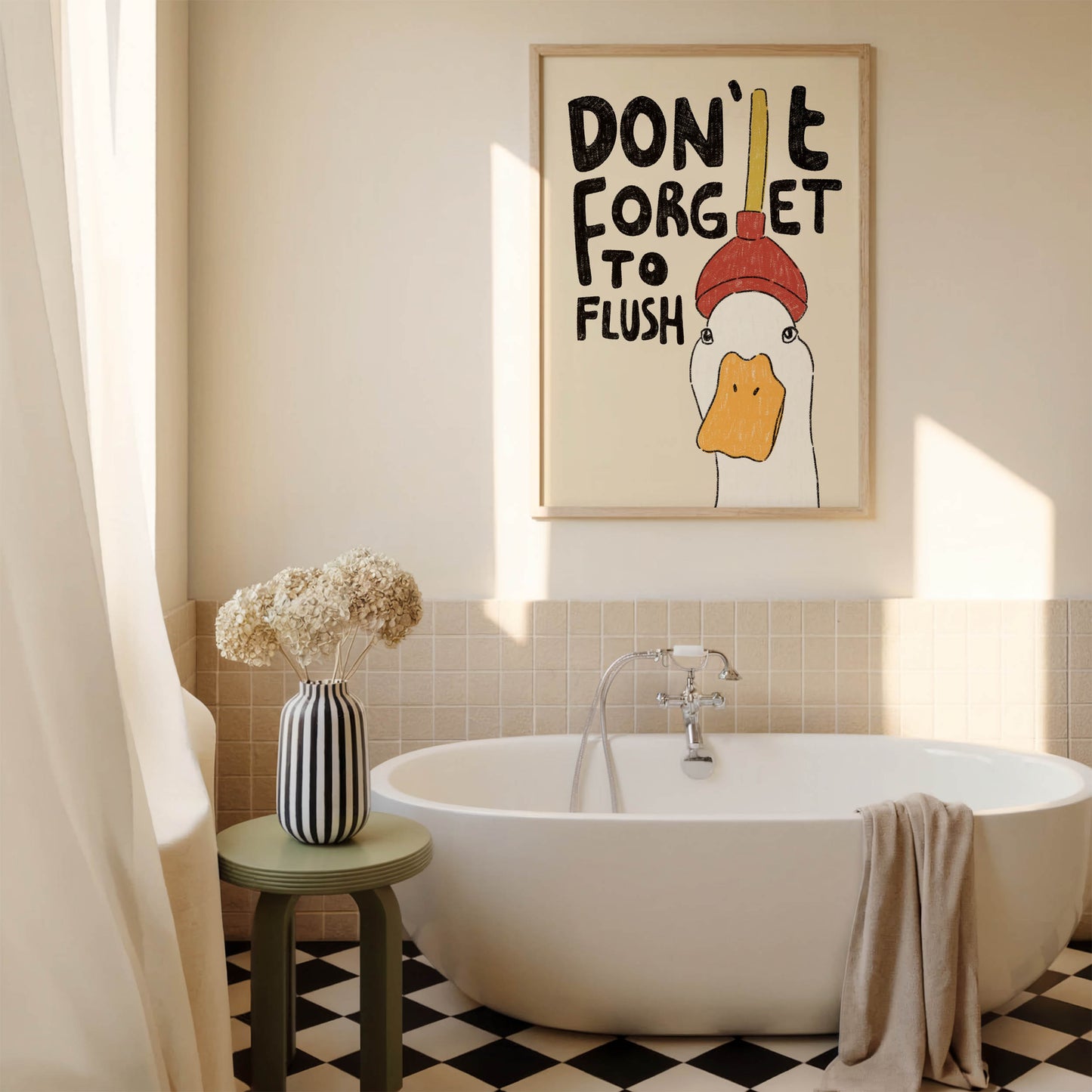 Don’t Forget to Flush Duck Print