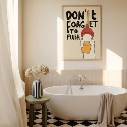 Don’t Forget to Flush Duck Print