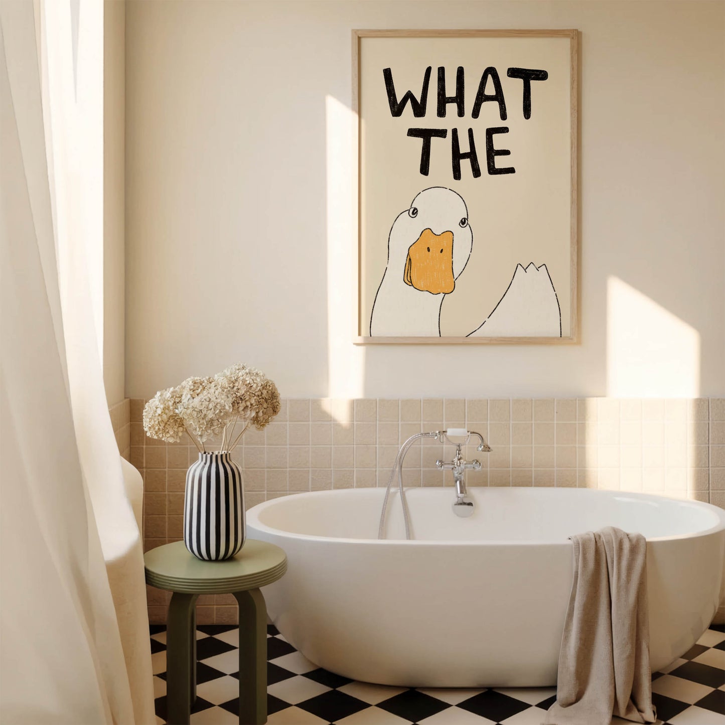What the Duck? Funny Duck Art Print
