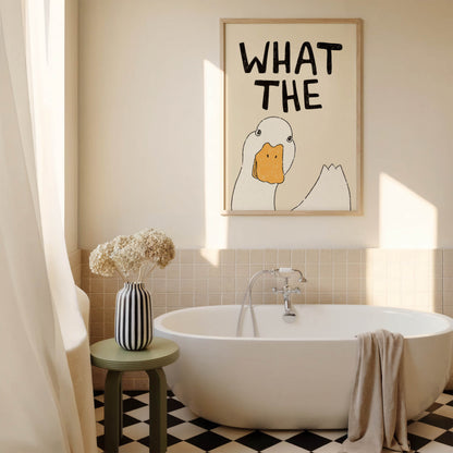 What the Duck? Funny Duck Art Print