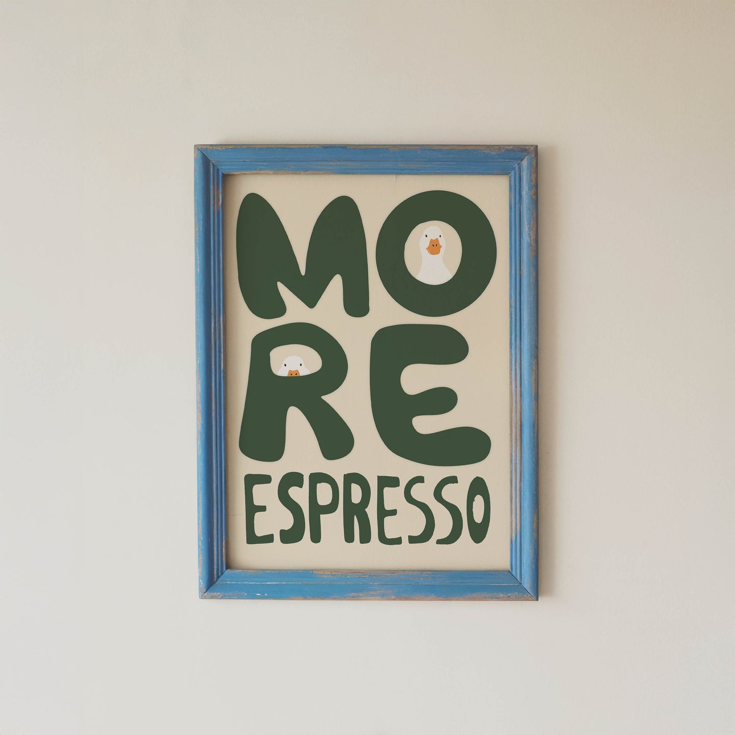 More Espresso Duck Kitchen Print