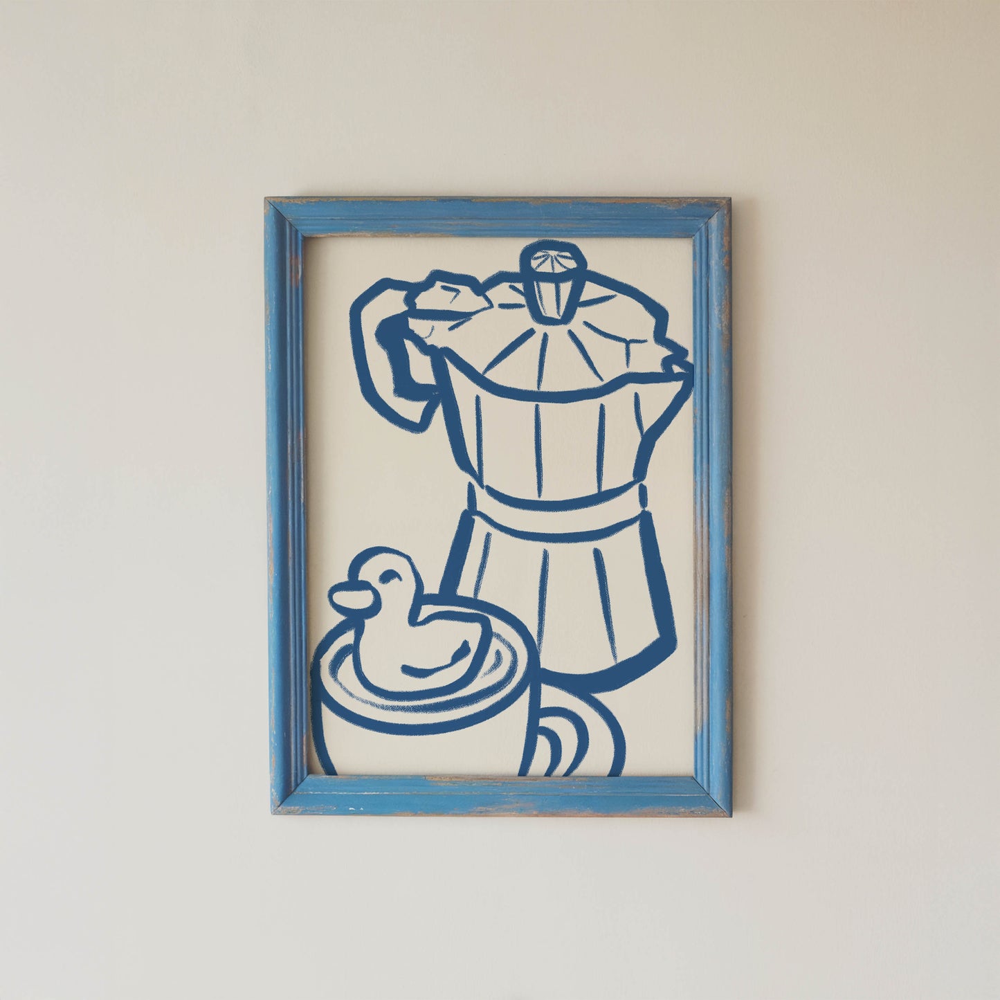 Moka Pot Duck Kitchen Print