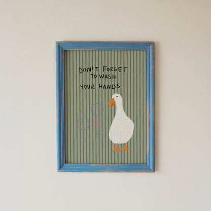 Don’t Forget to Wash Your Hands Duck Print