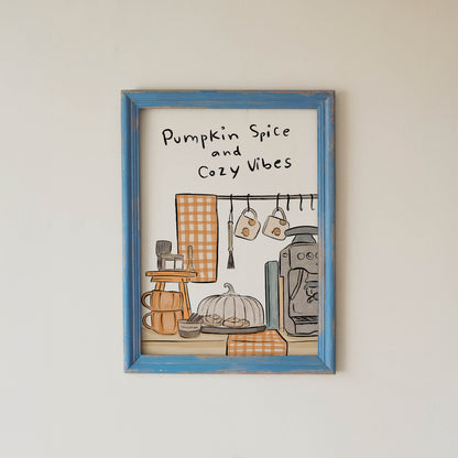 Pumpkin Spice & Cozy Vibes Kitchen Print