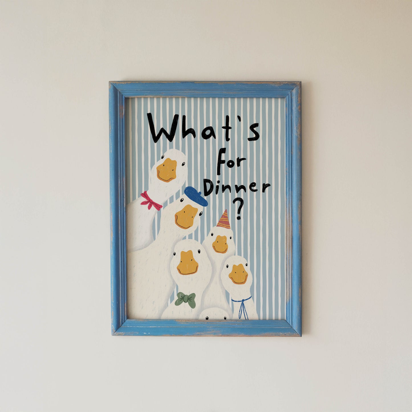 What's for Dinner? Funny Duck Kitchen Print