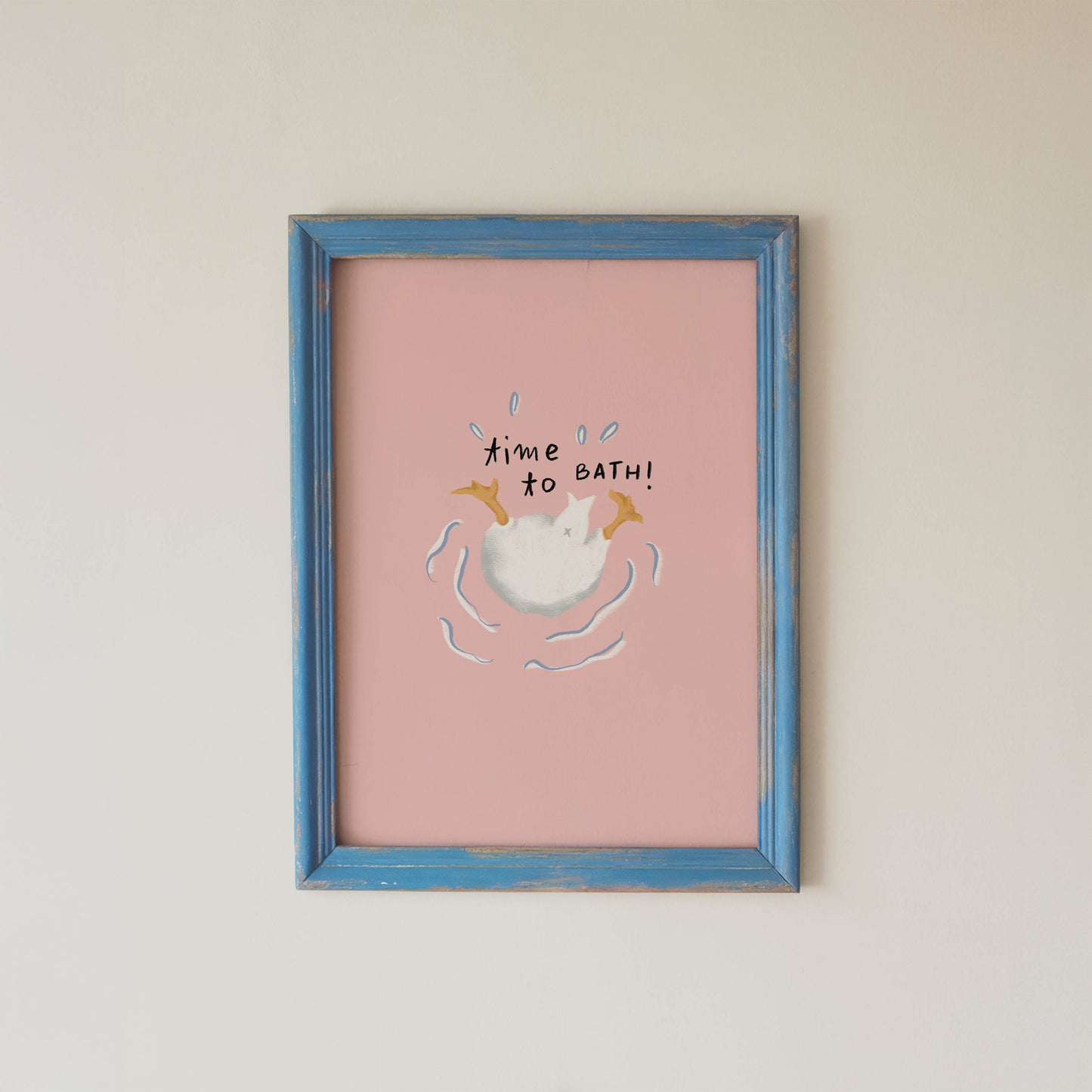 Time to Bath Duck Bathroom Print