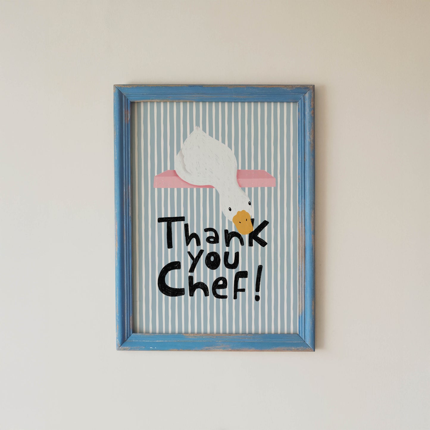 Thank You Chef Goose Kitchen Wall Art