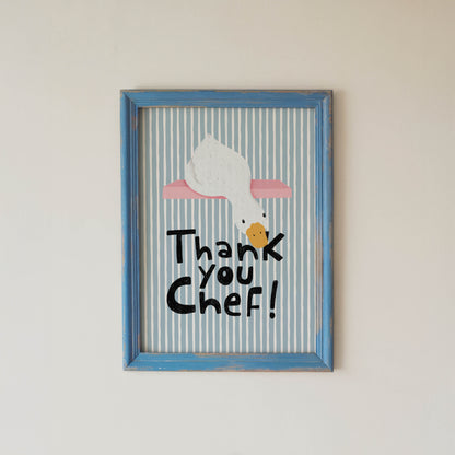 Thank You Chef Goose Kitchen Wall Art