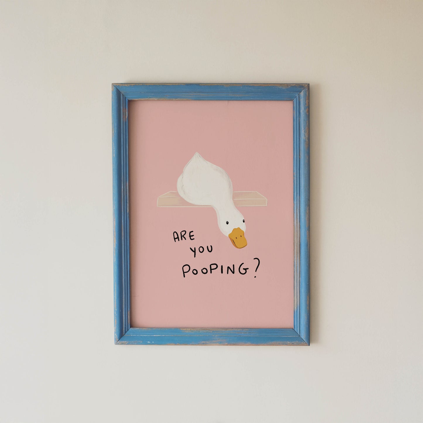 Are You Pooping Duck Bathroom Print