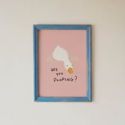 Are You Pooping Duck Bathroom Print