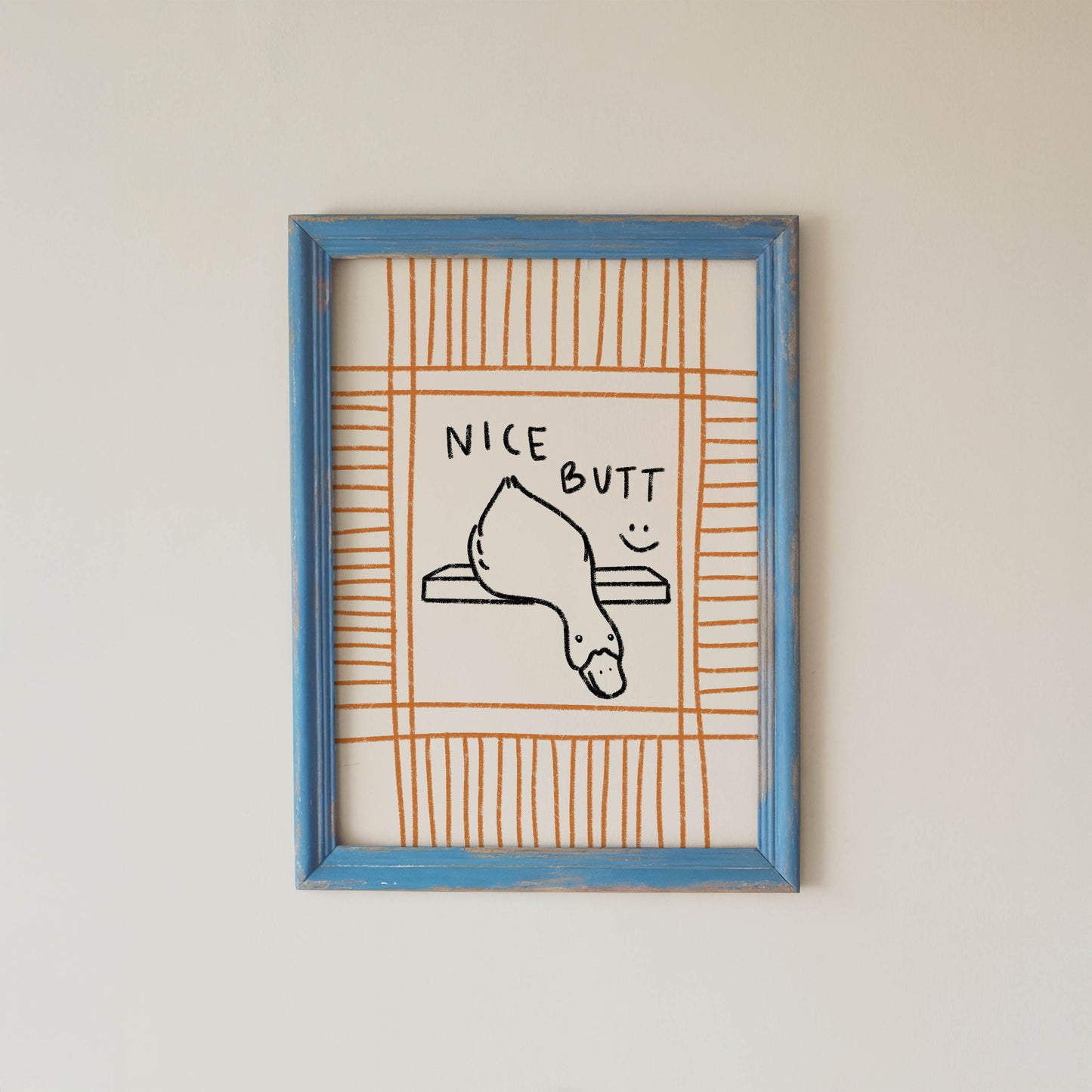 Nice Butt Duck Bathroom Wall Art