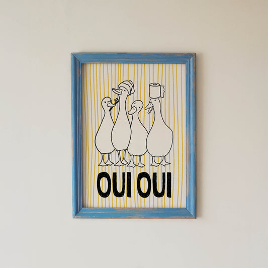 Oui Oui Bathroom Ducks Print