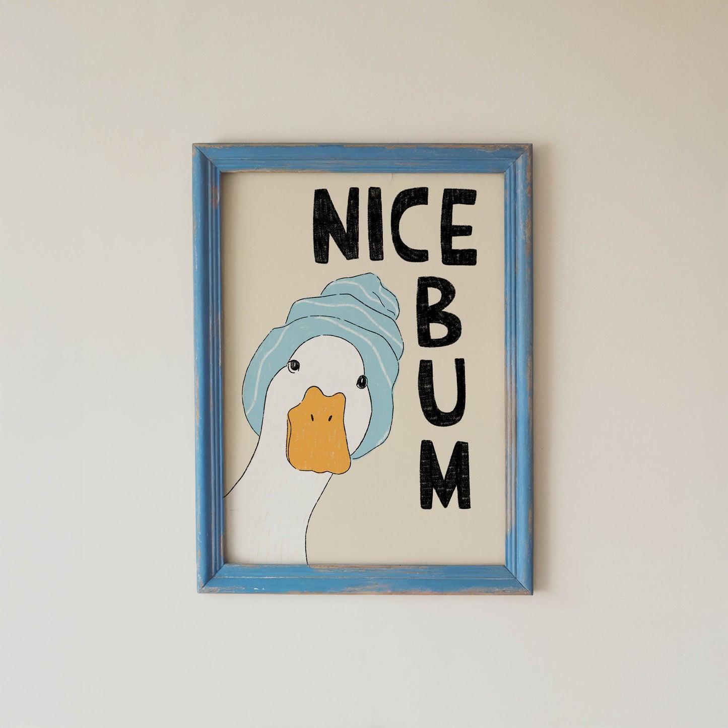 Nice Bum Duck Bathroom Print