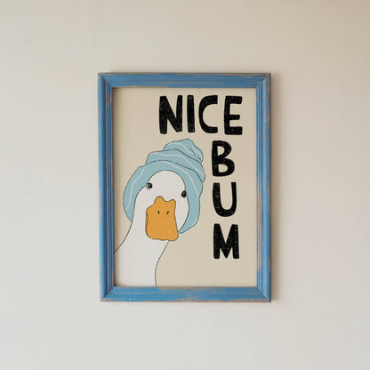 Nice Bum Duck Bathroom Print