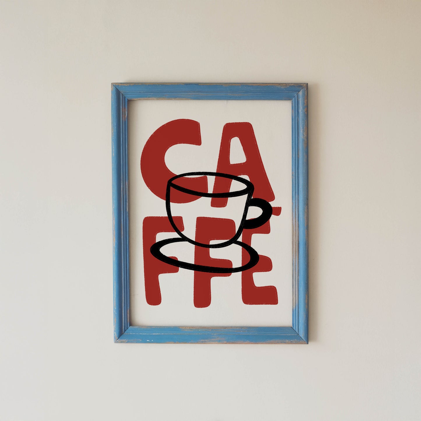 Caffè Typography Kitchen Print