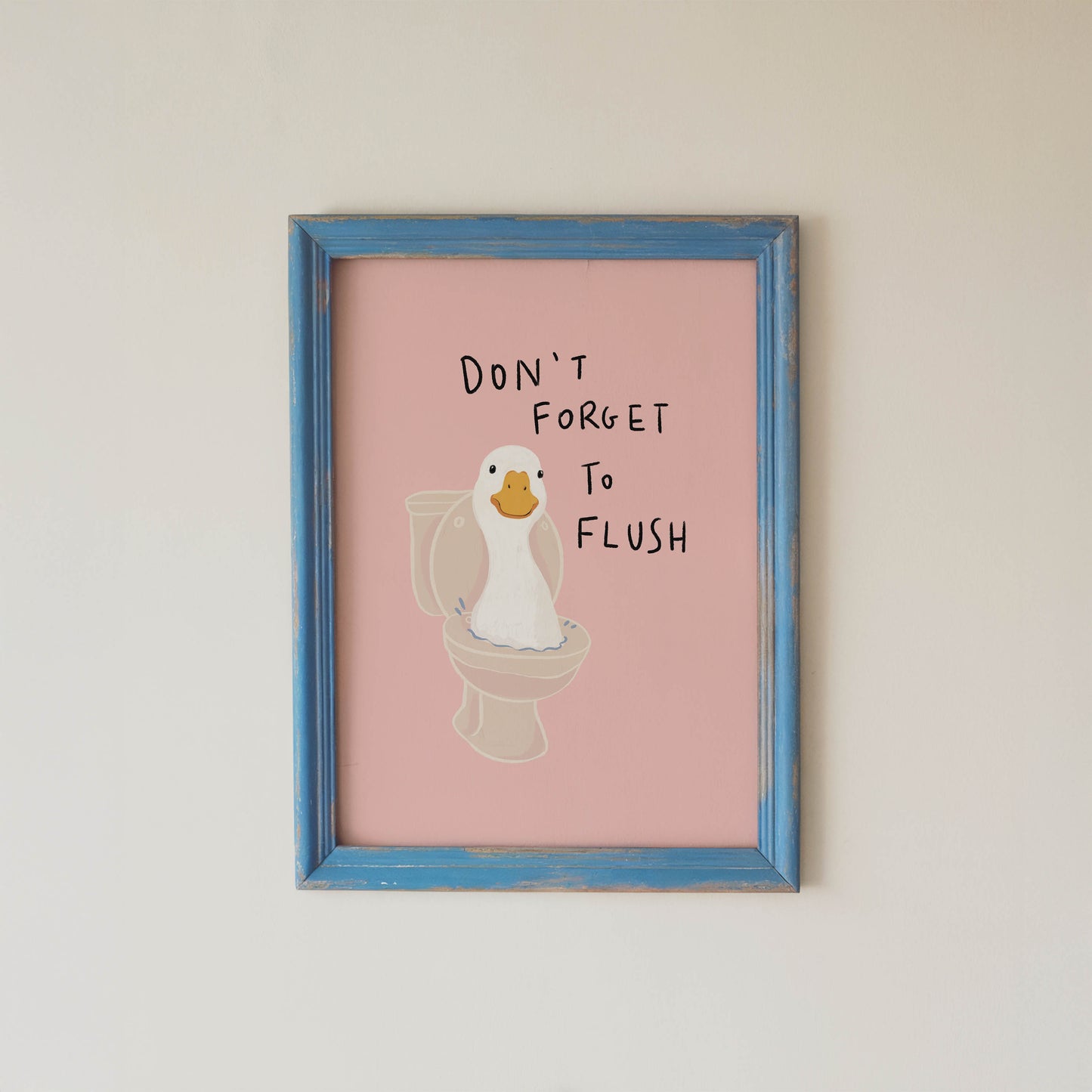 Don’t Forget to Flush Duck Bathroom Print