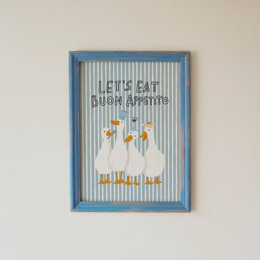 Buon Appetito Geese Kitchen Print