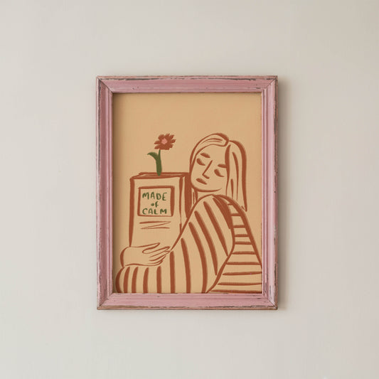 Made of Calm Woman Art Print