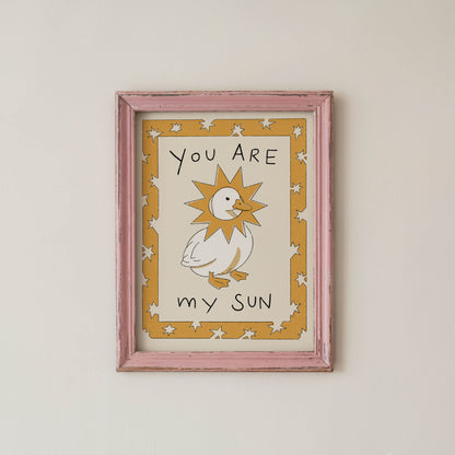 You Are My Sun Goose Nursery Print