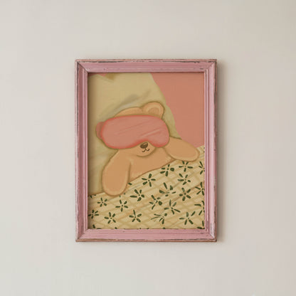 Sleepy Teddy Bear Print