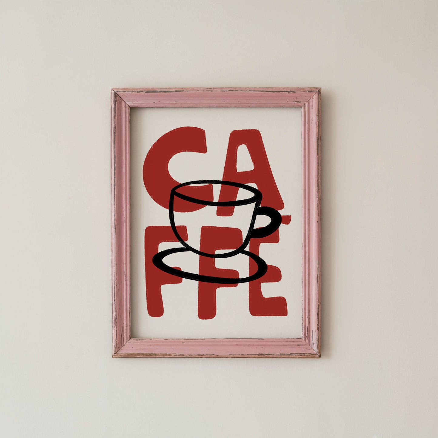 Caffè Typography Kitchen Print