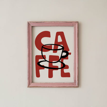 Caffè Typography Kitchen Print