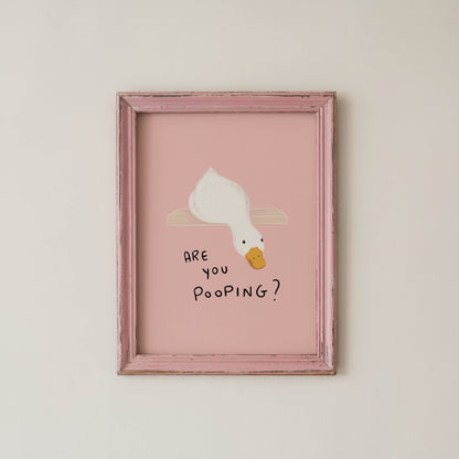 Are You Pooping Duck Bathroom Print