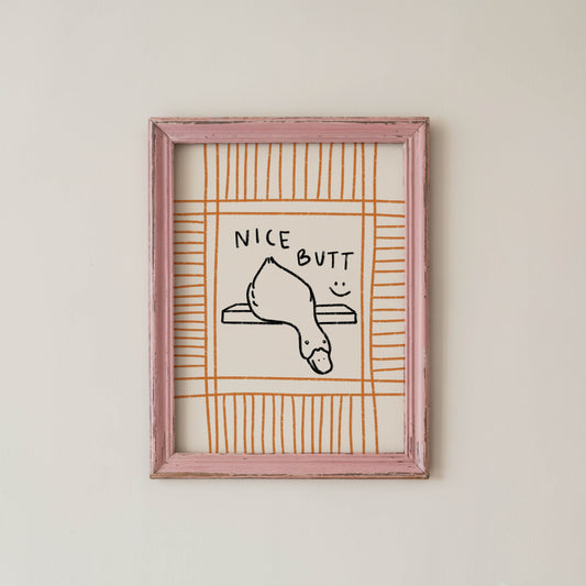 Nice Butt Duck Bathroom Wall Art