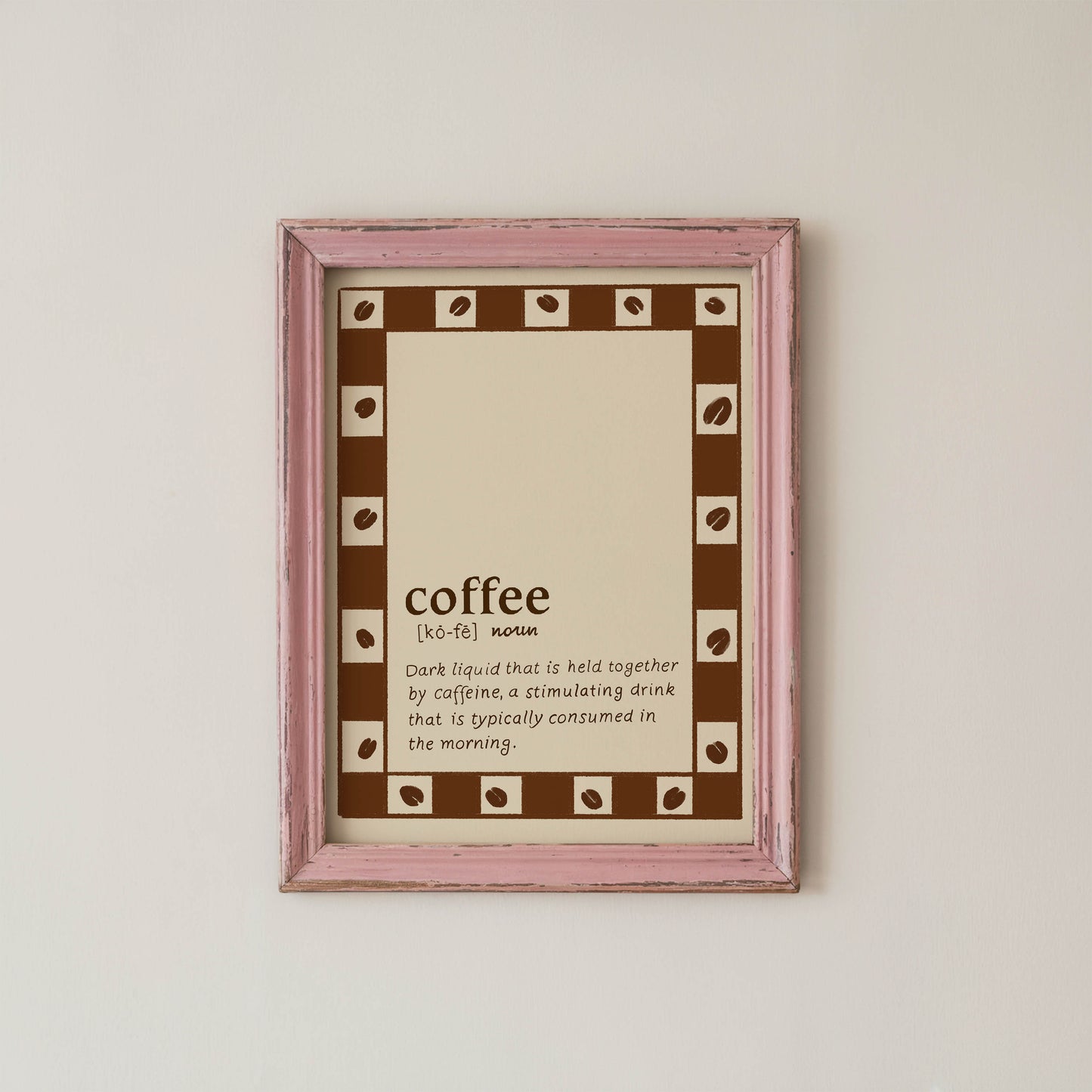 Coffee Definition Poster Unframed Print