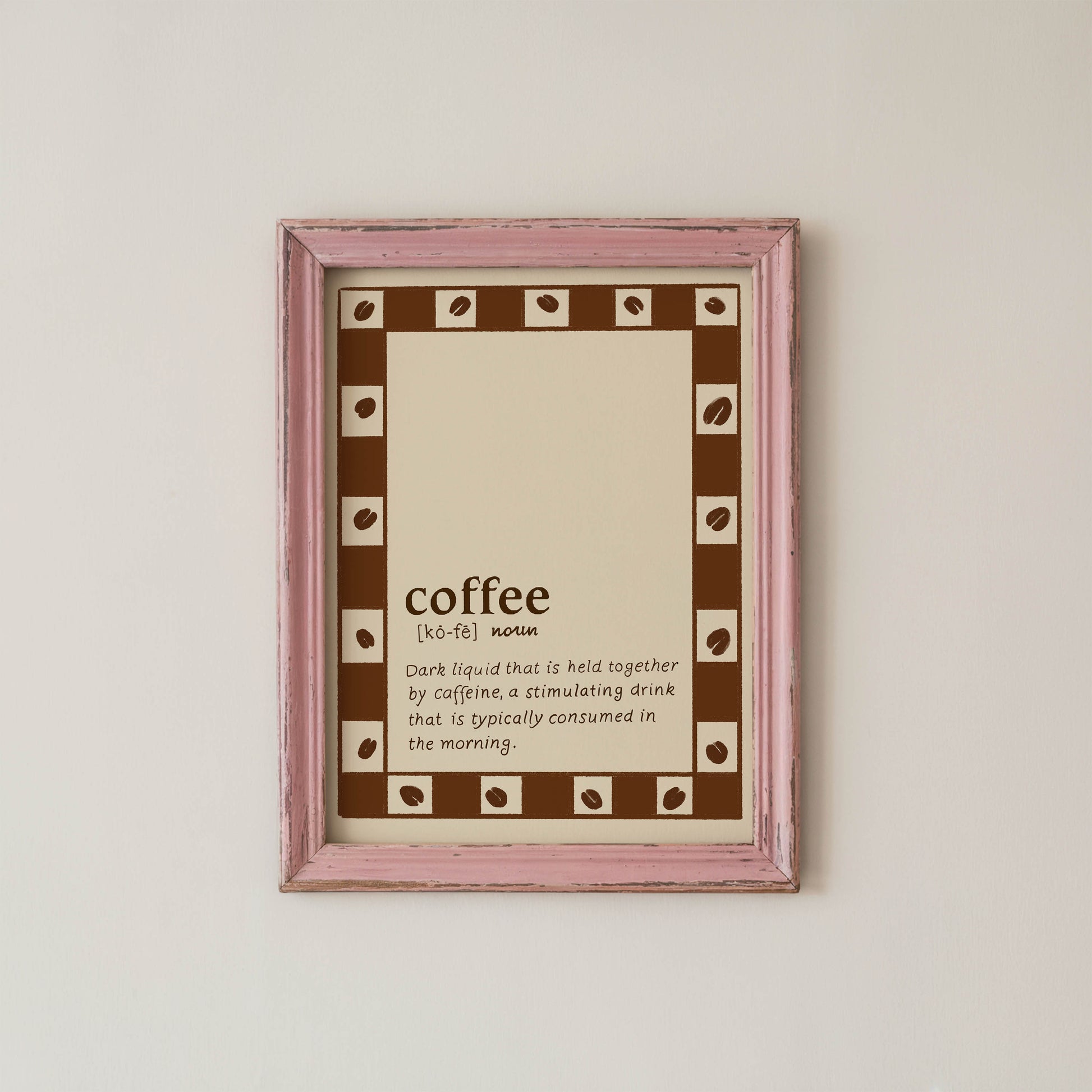 Coffee Definition Poster Unframed Print