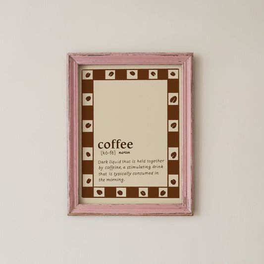 Coffee Definition Poster Unframed Print