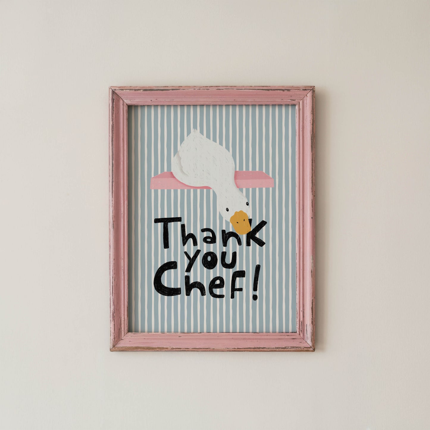 Thank You Chef Goose Kitchen Wall Art