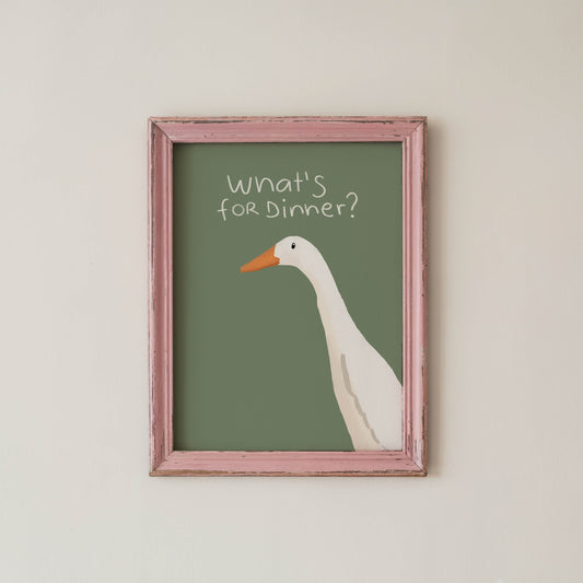What’s for Dinner? Goose Kitchen Print