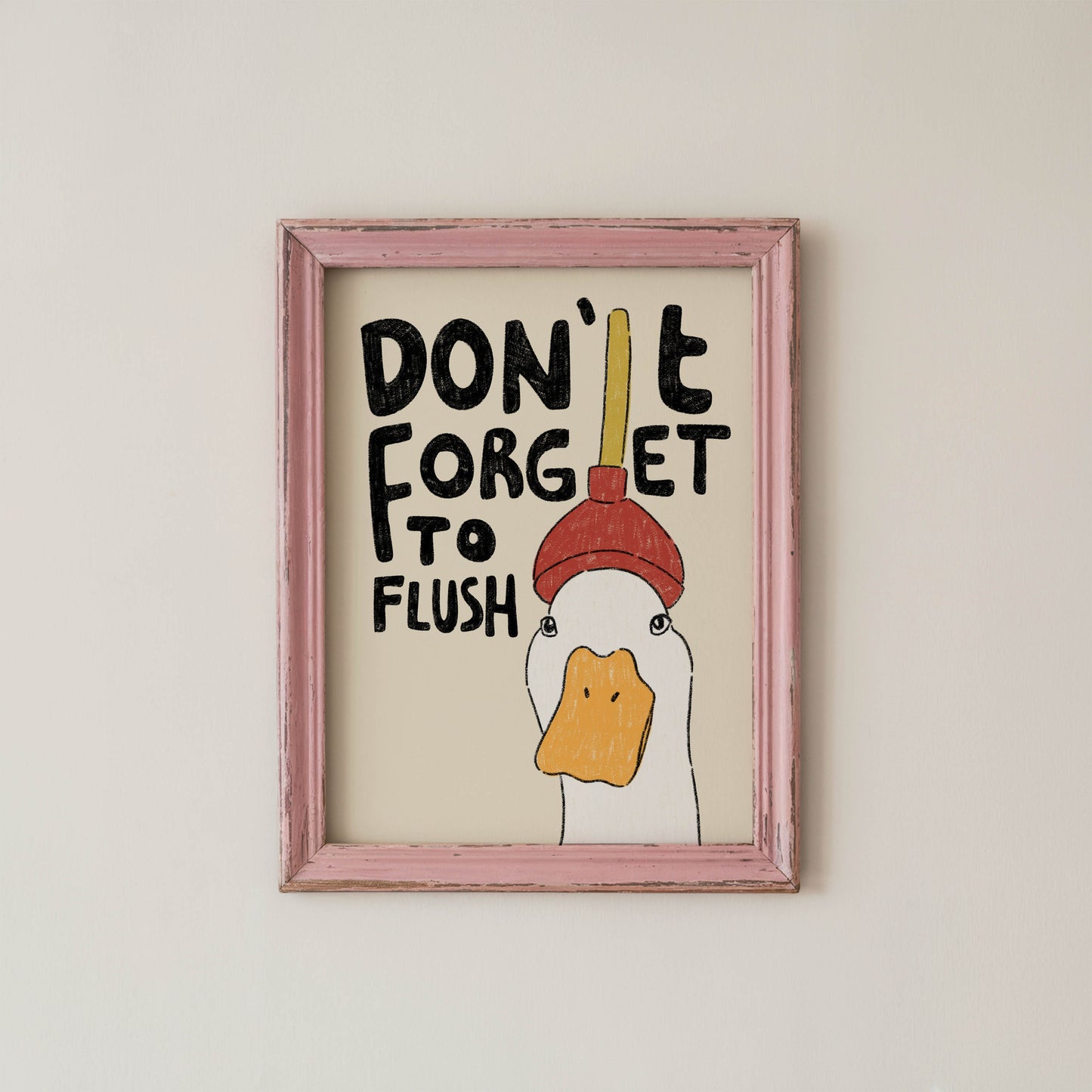 Don’t Forget to Flush Duck Print