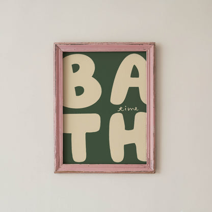 Bath Time Retro Bathroom Print