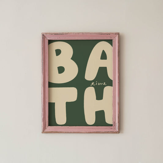 Bath Time Retro Bathroom Print