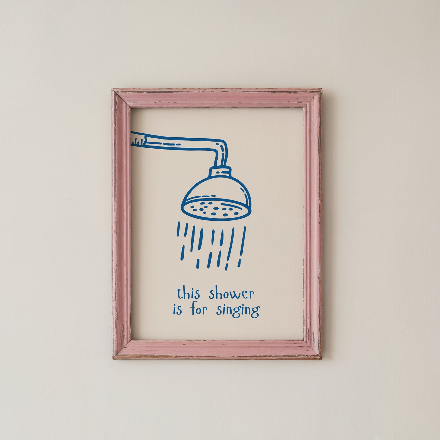 Funny Bathroom Wall Art This Shower Is For Singing Print