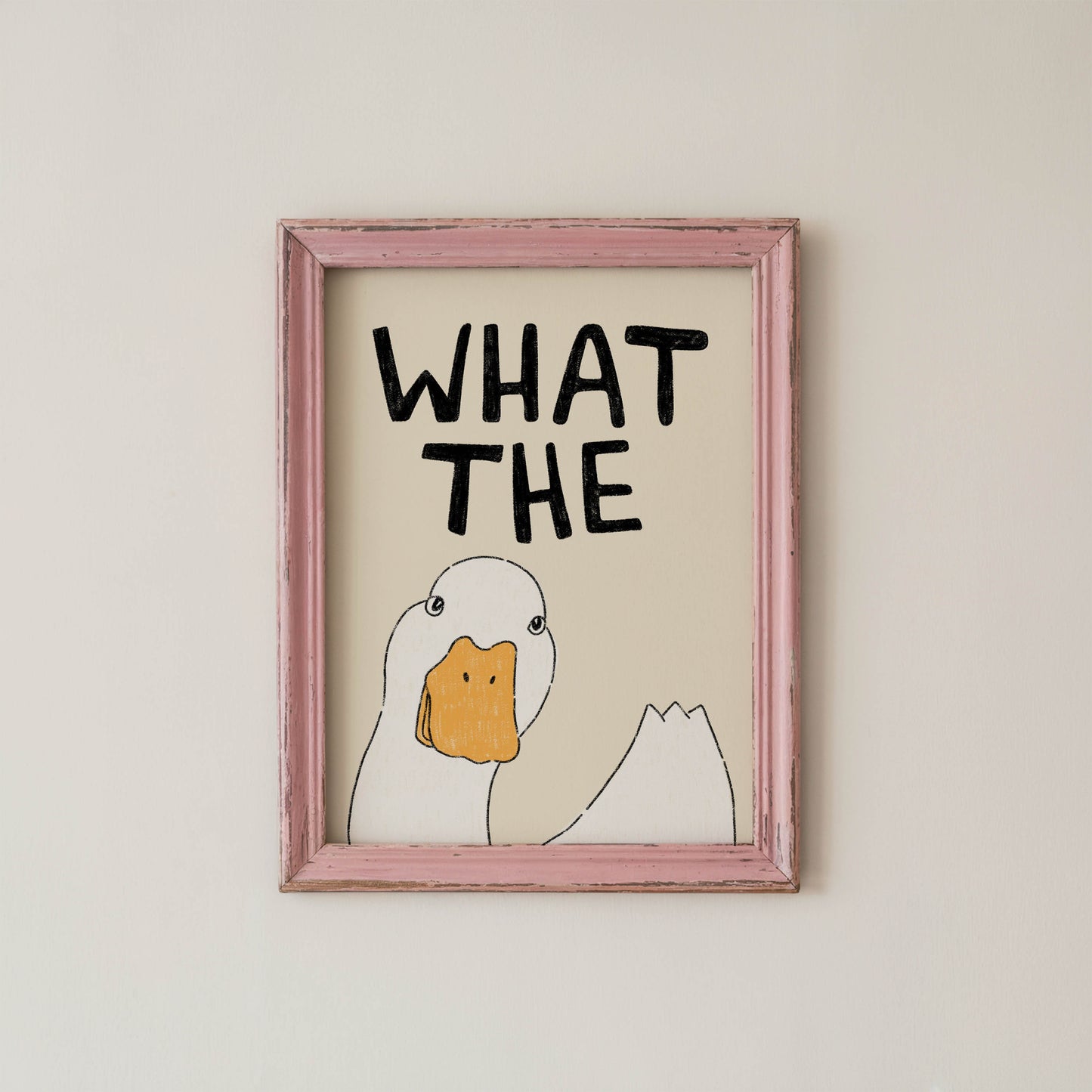 What the Duck? Funny Duck Art Print