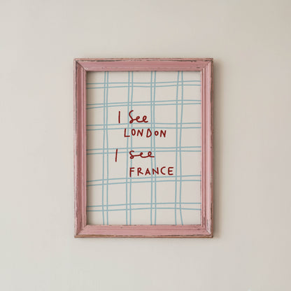 I See London I See France Typography Print