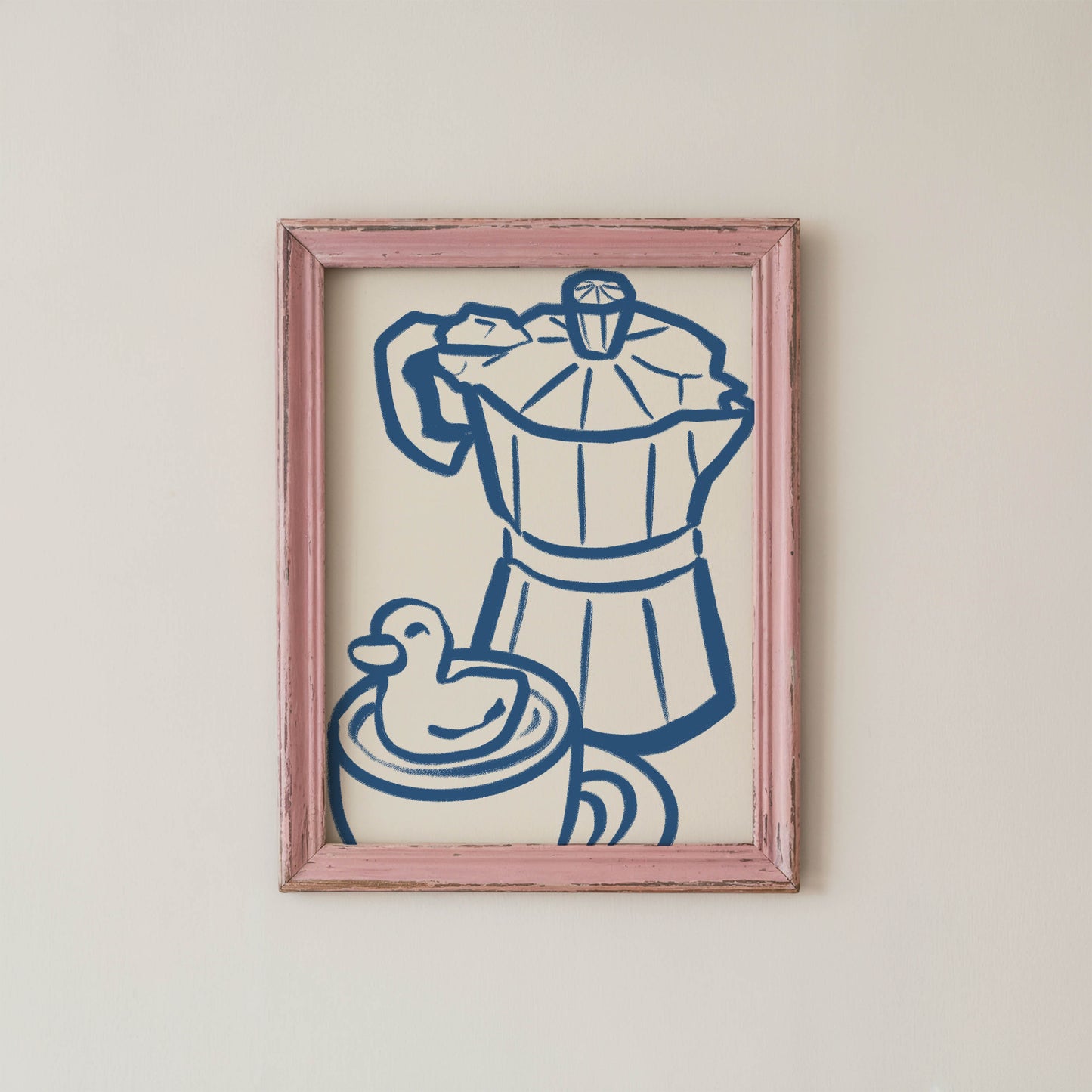 Moka Pot Duck Kitchen Print