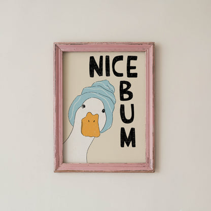 Nice Bum Duck Bathroom Print