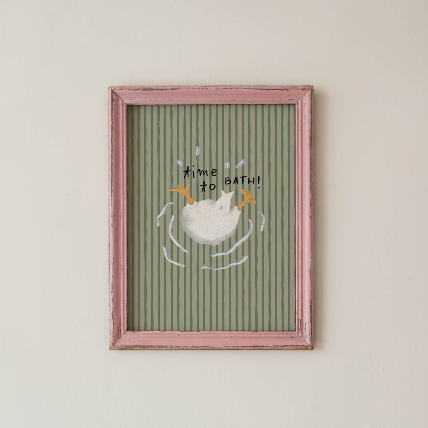Time to Bath Duck Print