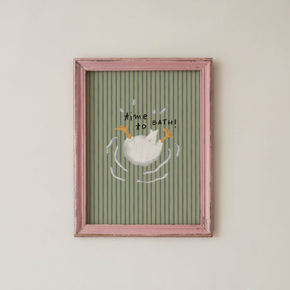 Time to Bath Duck Print