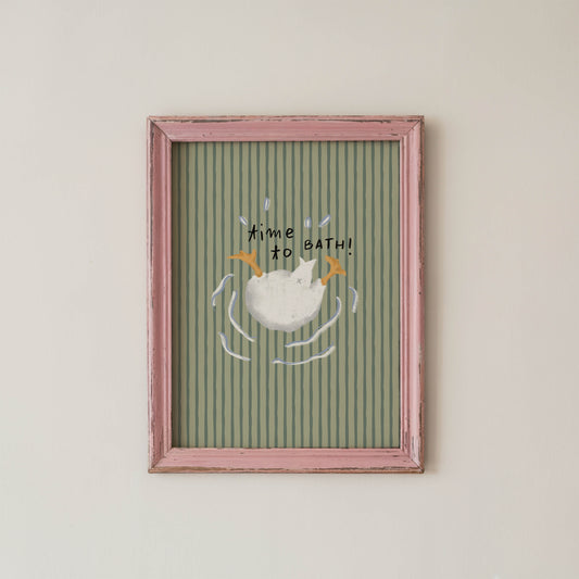 Time to Bath Duck Print
