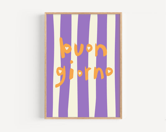 Buon Giorno Poster – Italian Good Morning Wall Art Print